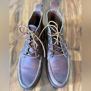 Allen Edmonds Men’s Classic Brown Leather Hagerstown Moc Toe Ankle Boots 10.5 M